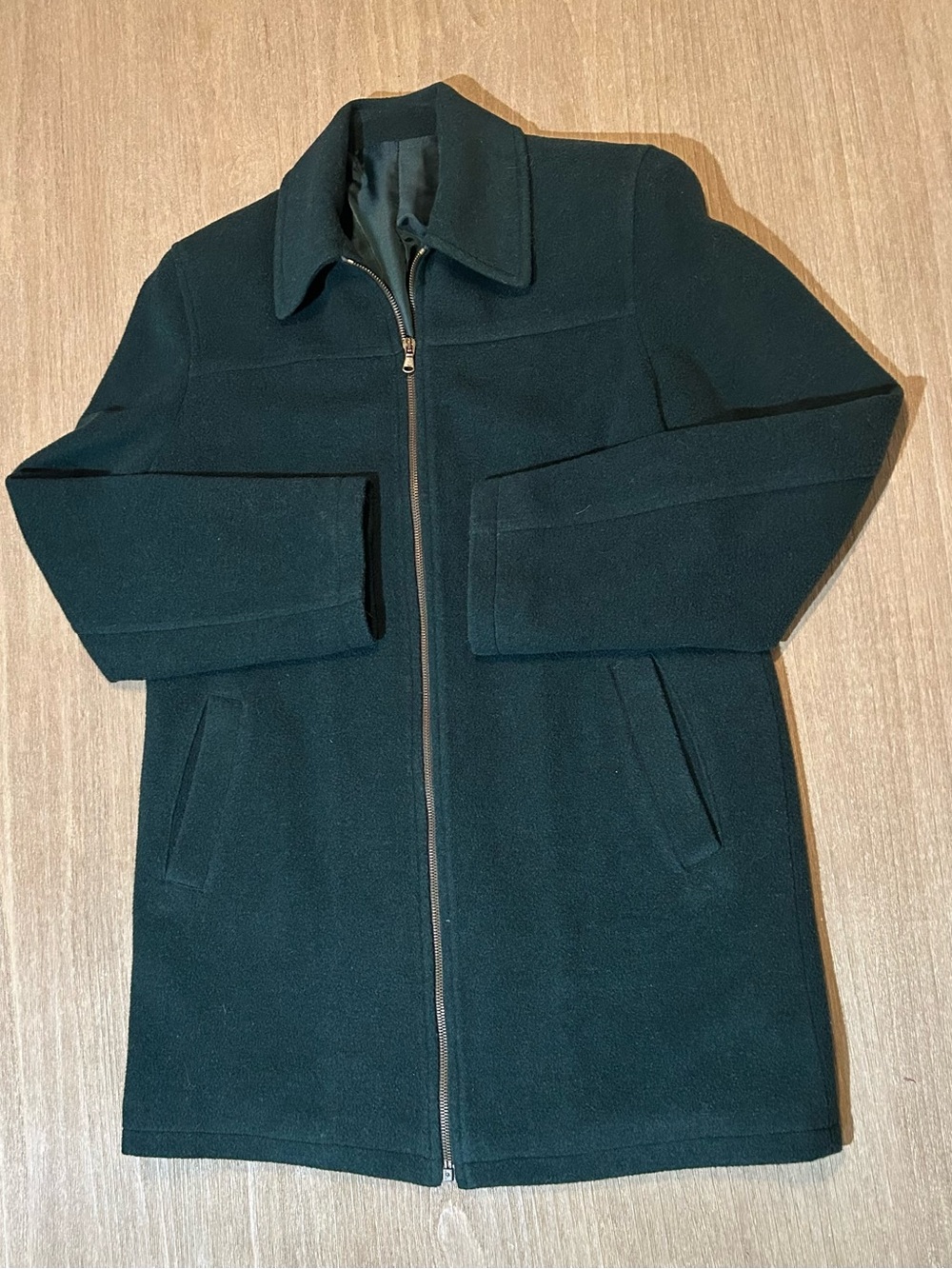 Miro Lombardi Made in Italy Zip Up Wool Car Coat Jacket size 4